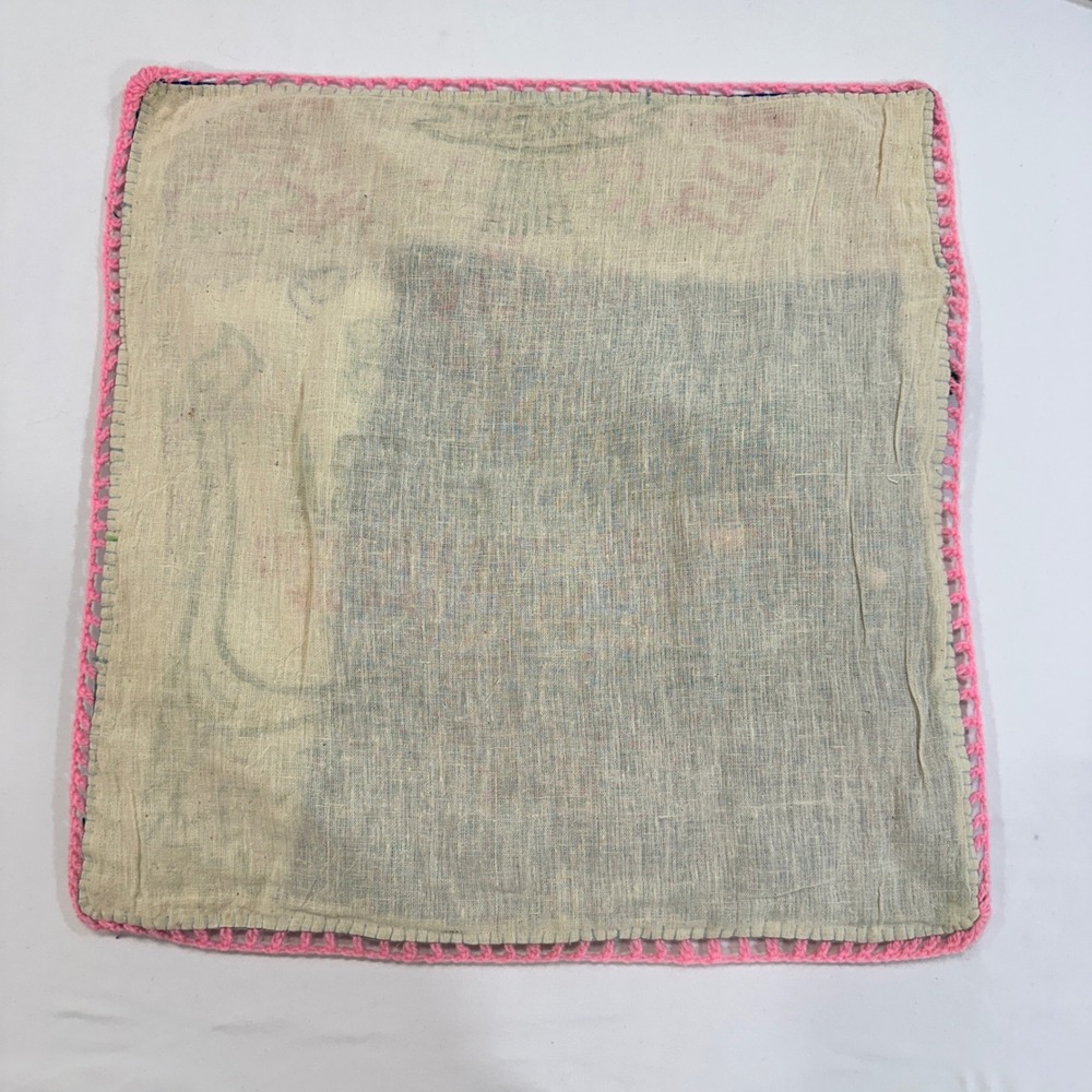 Vintage Peruvian Arpillera Cosecha Wall Hanging 20x20 Multicolor 3D Folk Art - Picture 2 of 11